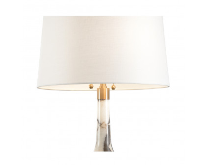 Wildwood - Verona Lamp in Antique Brass/Natural Calacatta, Metal