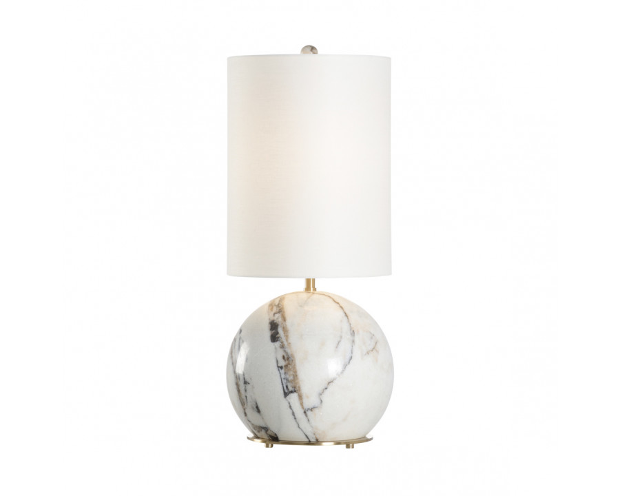 Wildwood - Novara Lamp in Natural Carslan/Coffee Bronze, Marble