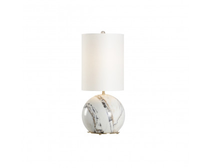 Wildwood - Novara Lamp in Natural Carslan/Coffee Bronze, Marble