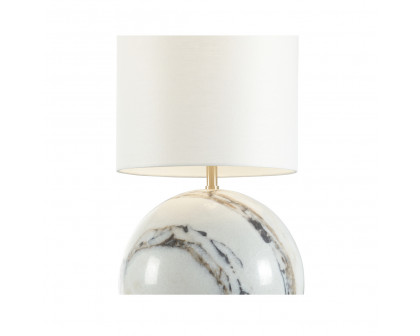 Wildwood - Novara Lamp in Natural Carslan/Coffee Bronze, Marble