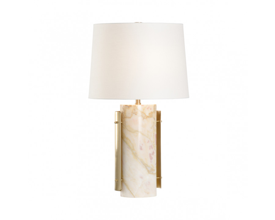 Wildwood - Matera Lamp in Natural Calacatta Gold/Coffee Bronze, Marble