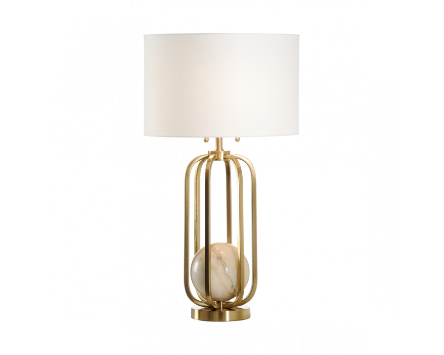 Wildwood - Varese Lamp in Coffee Bronze/Calacattan Gold, Medium