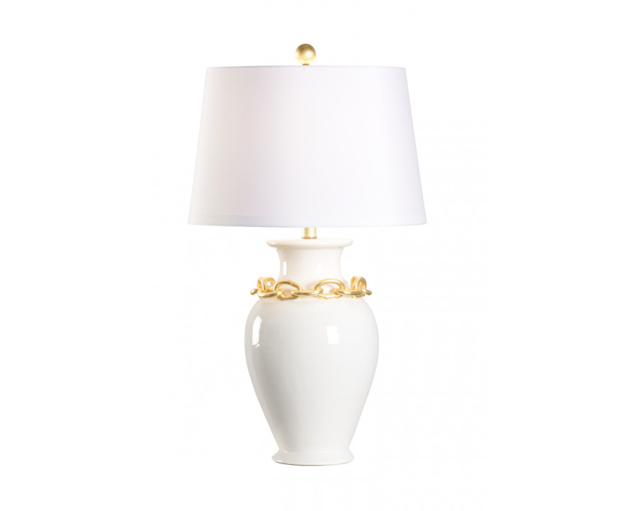 Wildwood - Oro Lamp in White/Gold Leaf, Ceramic/Porcelain