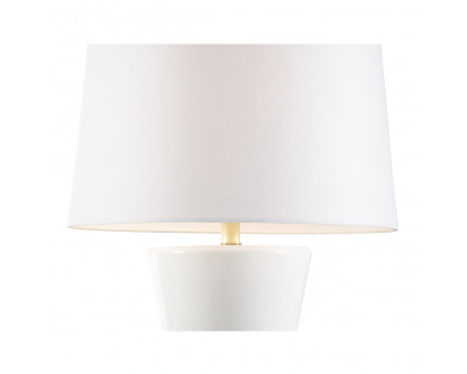 Wildwood - Neriah Lamp in White Glaze/Gold Leaf, Large