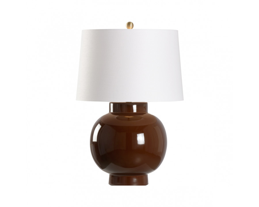 Wildwood - Coffee Bean Lamp in French Roast Glaze, Ceramic/Porcelain