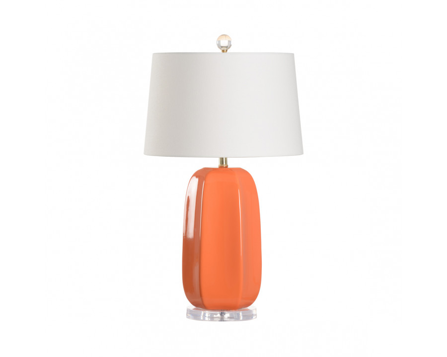 Wildwood - Orange Splash Lamp in Orange Glaze, Ceramic/Porcelain