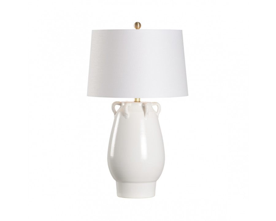 Wildwood - Samaria Lamp in White Glaze, Ceramic/Porcelain