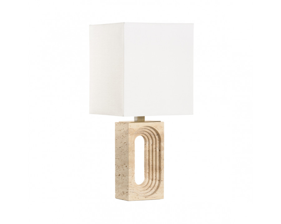 Wildwood - Archway Lamp in Natural/Coffee Bronze, Travertine