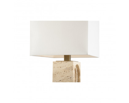 Wildwood - Archway Lamp in Natural/Coffee Bronze, Travertine