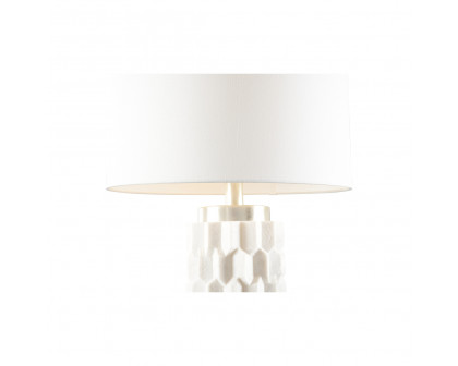 Wildwood - Breton Lamp in Granite White/Silver Leaf, Composite