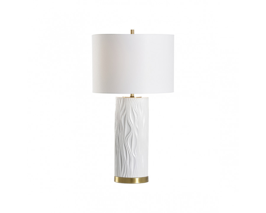 Wildwood Satin Folds Lamp - Blanca