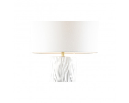 Wildwood Satin Folds Lamp - Blanca