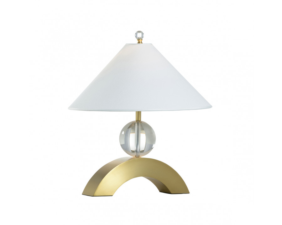 Wildwood - Crest Table Lamp in Antique Brass/Clear