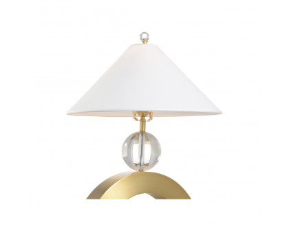 Wildwood - Crest Table Lamp in Antique Brass/Clear