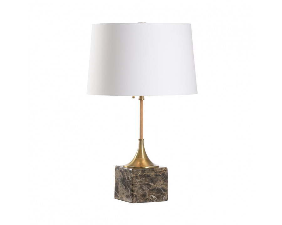 Wildwood - Alsace Table Lamp in Natural Brown, Marble