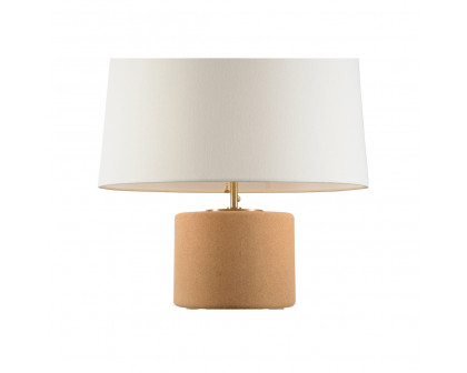 Wildwood - Corsica Lamp in Natural/Antique Brass, Cork