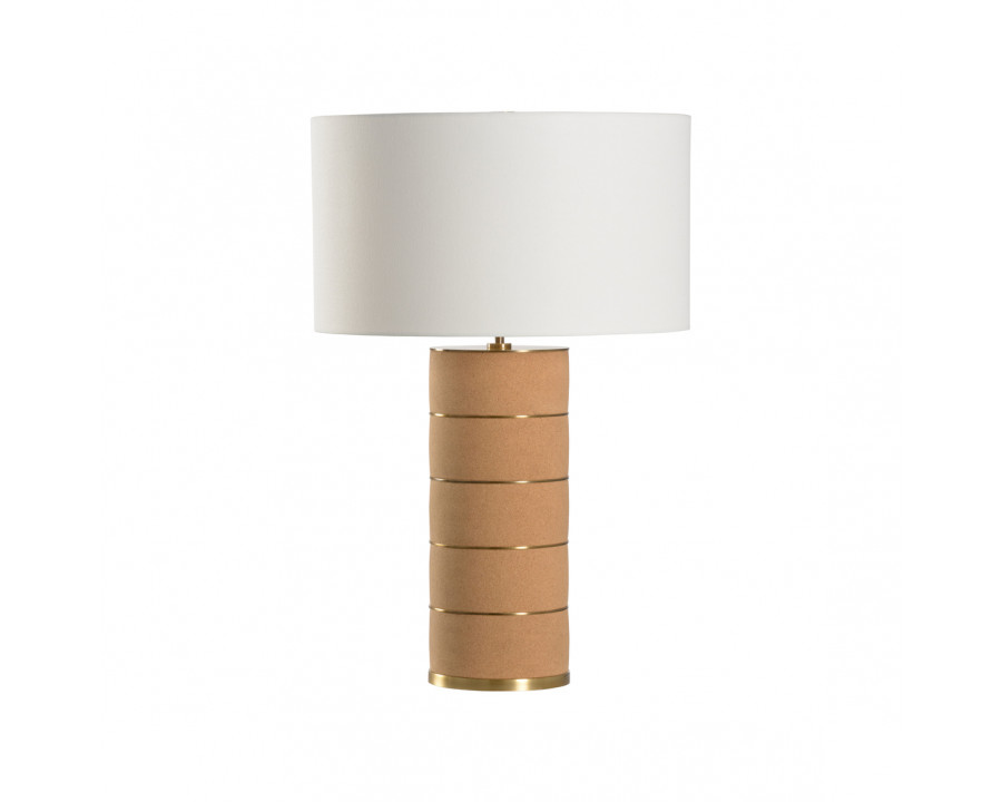 Wildwood - Bergerac Lamp in Natural/Antique Brass, Cork