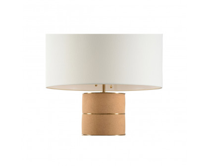 Wildwood - Bergerac Lamp in Natural/Antique Brass, Cork