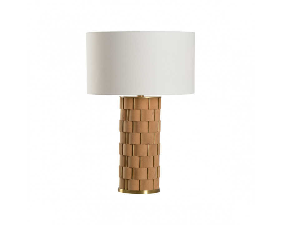 Wildwood - Loire Table Lamp in Natural/Antique Brass, Cork