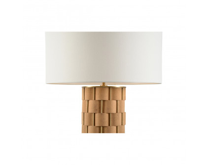 Wildwood - Loire Table Lamp in Natural/Antique Brass, Cork