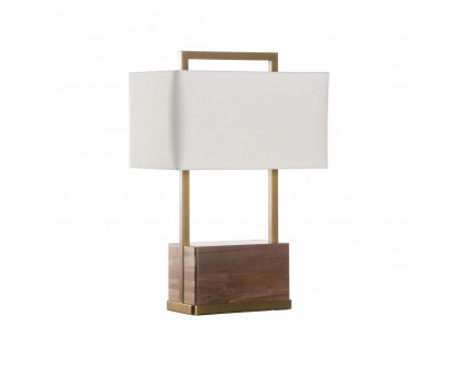 Wildwood - Hayes Table Lamp in Walnut/Antique Brass