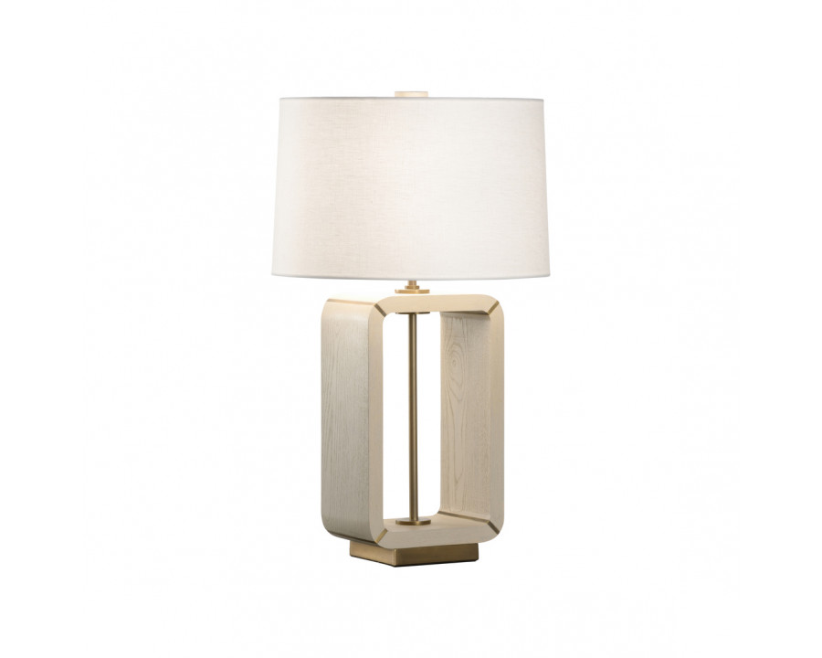 Wildwood - Oak Island Table Lamp in Taupe/Antique Brass