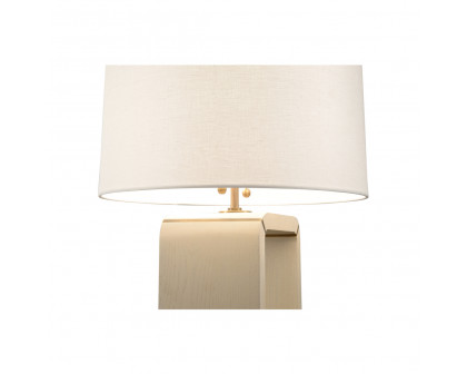 Wildwood - Oak Island Table Lamp in Taupe/Antique Brass