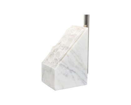 Wildwood - Stone Table Lamp in Natural White/Polished Nickel