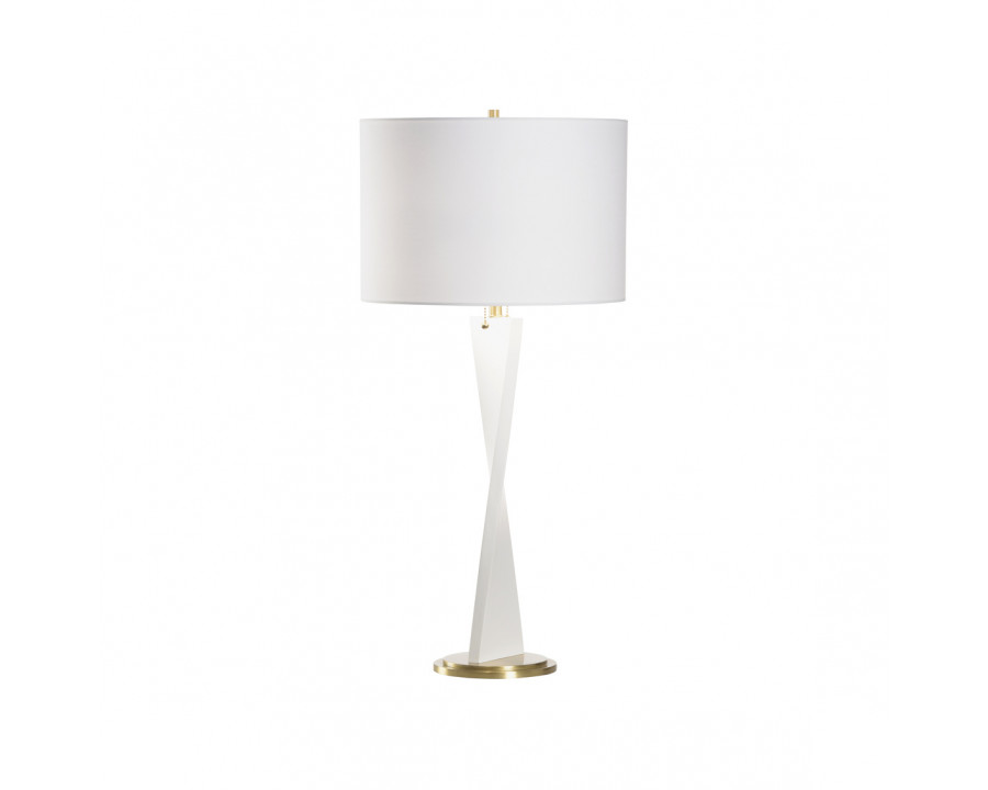 Wildwood - Elin Table Lamp in White/Antique Brass