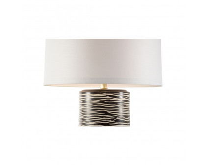 Wildwood - Paglia Lamp in Brown/White Glaze