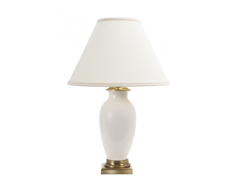 Wildwood - Kyoko Lamp in White Crackle Glaze, Small