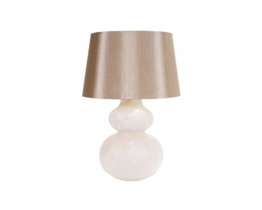 Wildwood - The Ambassador Lamp in Natural White, Alabaster