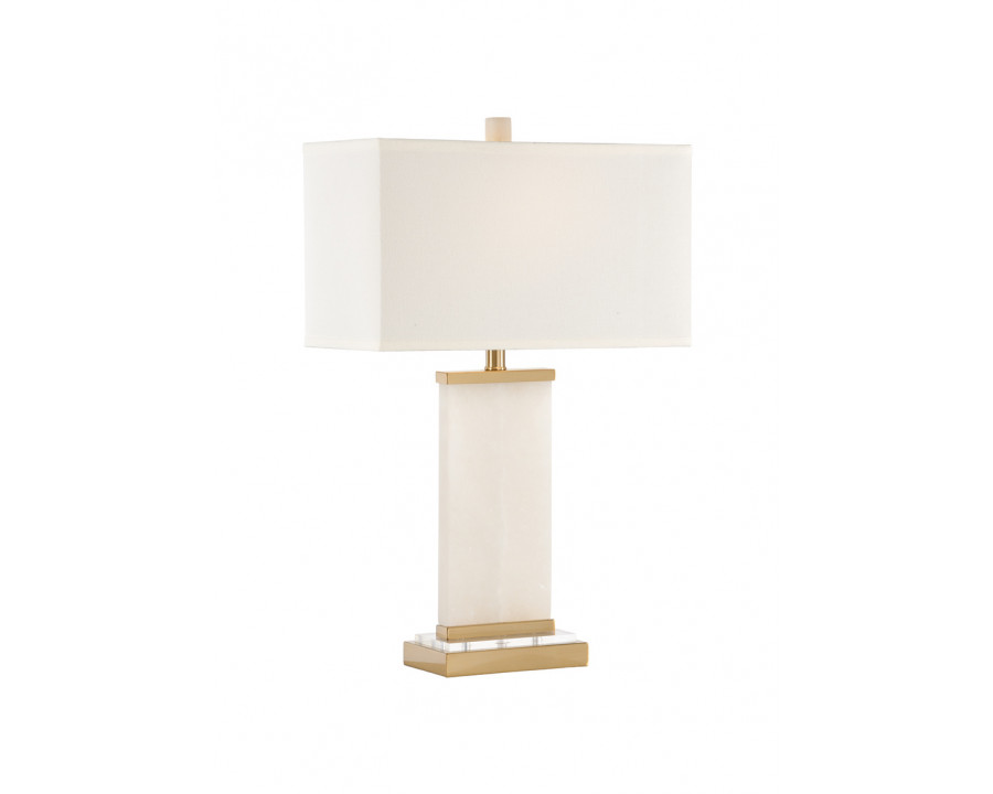 Wildwood - Damon Lamp in Natural White, Alabaster