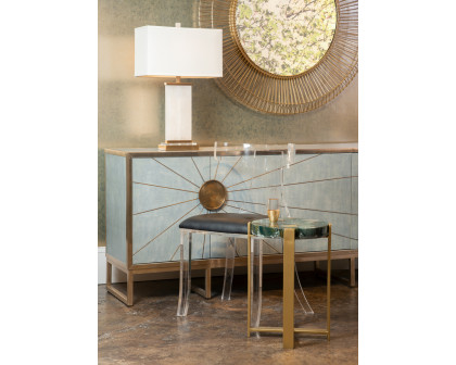 Wildwood - Damon Lamp in Natural White, Alabaster