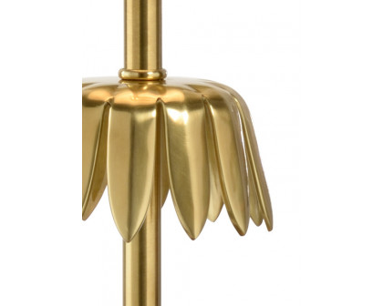 Whiteline Gable Lamp in Antique Brass