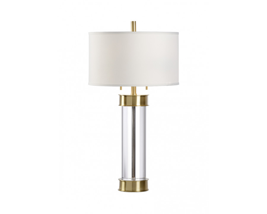 Wildwood - Bolton Lamp in Clear/Antique Brass, Crystal