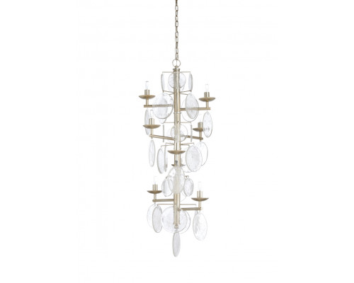 Wildwood - Liza Chandelier in Clear/Silver Leaf, Glass