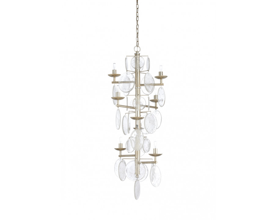 Wildwood - Liza Chandelier in Clear/Silver Leaf, Glass