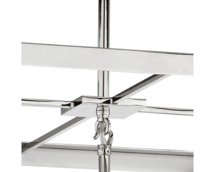 Whiteline High Street Square Chandelier in Polished Nickel/Milk