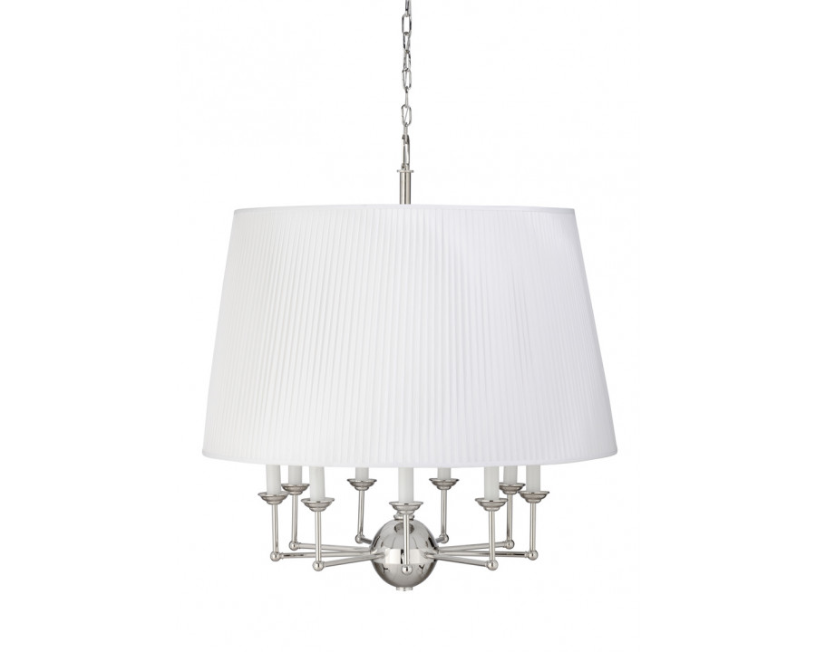 Wildwood - Jermyn Street Chandelier in Polished Nickel, Large