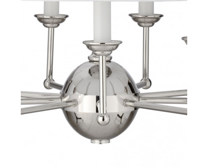 Wildwood - Jermyn Street Chandelier in Polished Nickel, Large