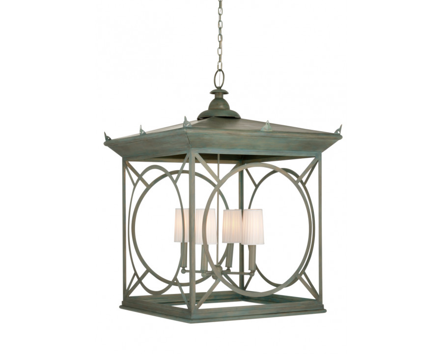 Whiteline Barlow Lantern in Antique Moss