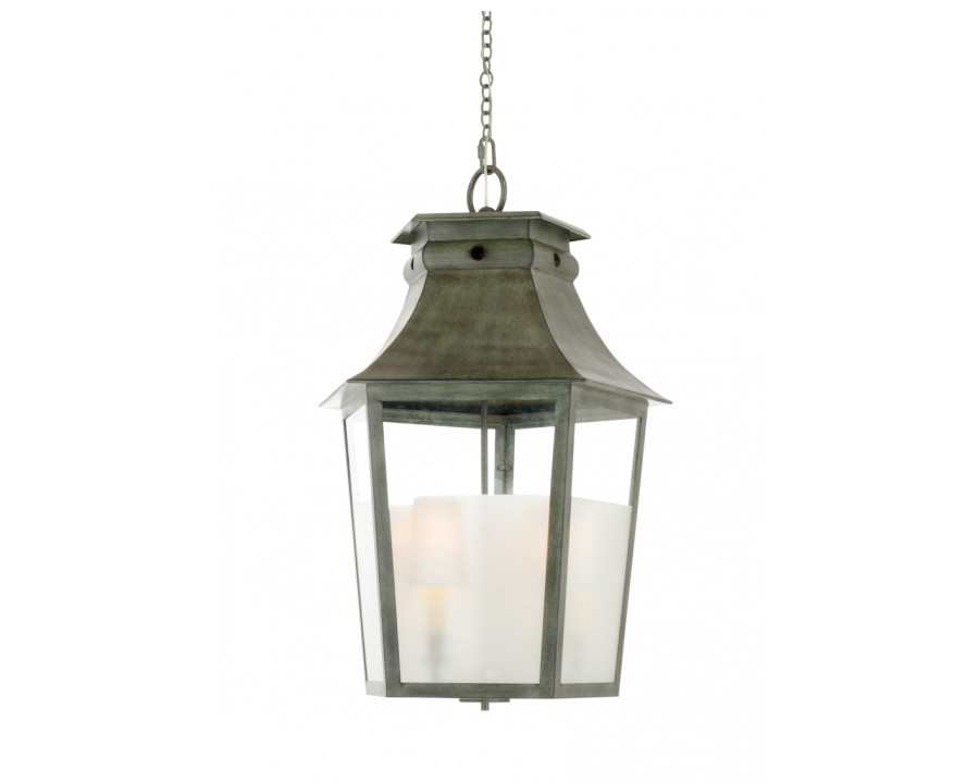 Wildwood - Francois Lantern in Antique Moss, Iron/Glass