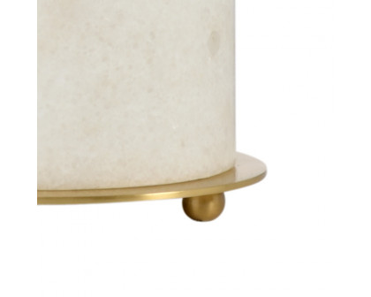 Wildwood - Swirl Credenza Lamp in Natural White/Anitque, Marble