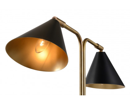 Wildwood - Rizzo Lamp in Antique/Black, Brass