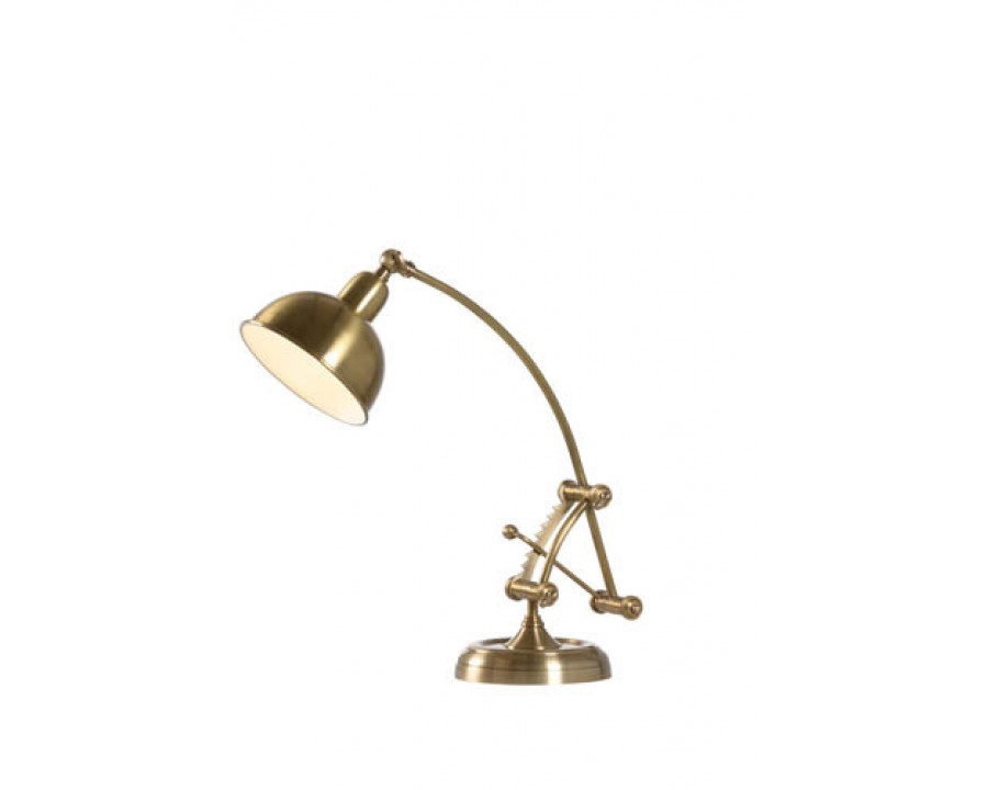 Wildwood - Elias Desk Lamp in Matte, Brass