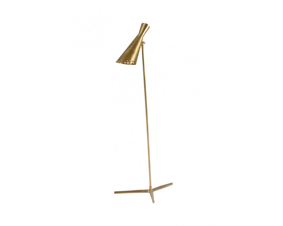 Wildwood - Cliff May Floor Lamp in Matte, Brass