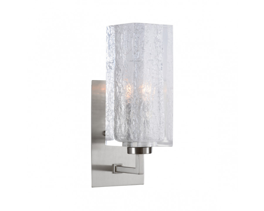 Wildwood - Lucallan Sconce in Satin Nickel/Textured, Iron