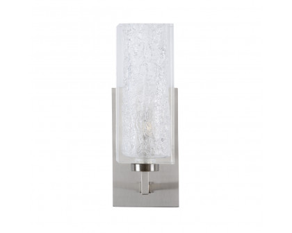 Wildwood - Lucallan Sconce in Satin Nickel/Textured, Iron