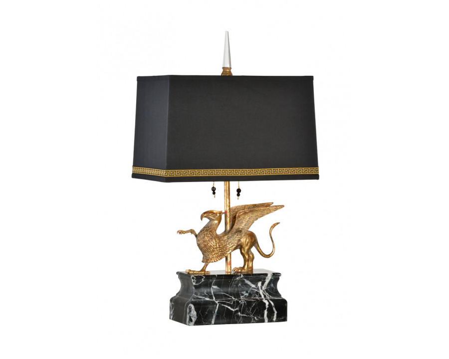 Wildwood - Acropolis Lamp in Gold Leaf, Composite